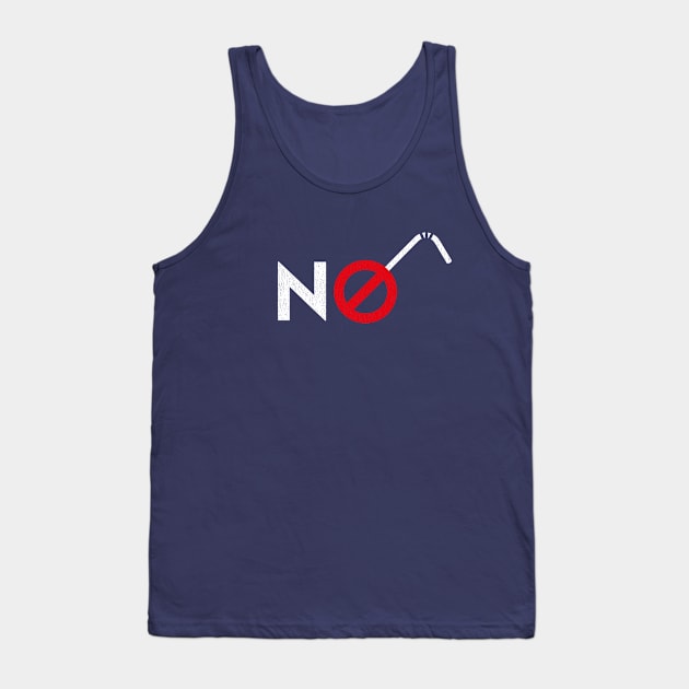 Say No To Plastic Straws - Iconic Symbol Tank Top by bangtees